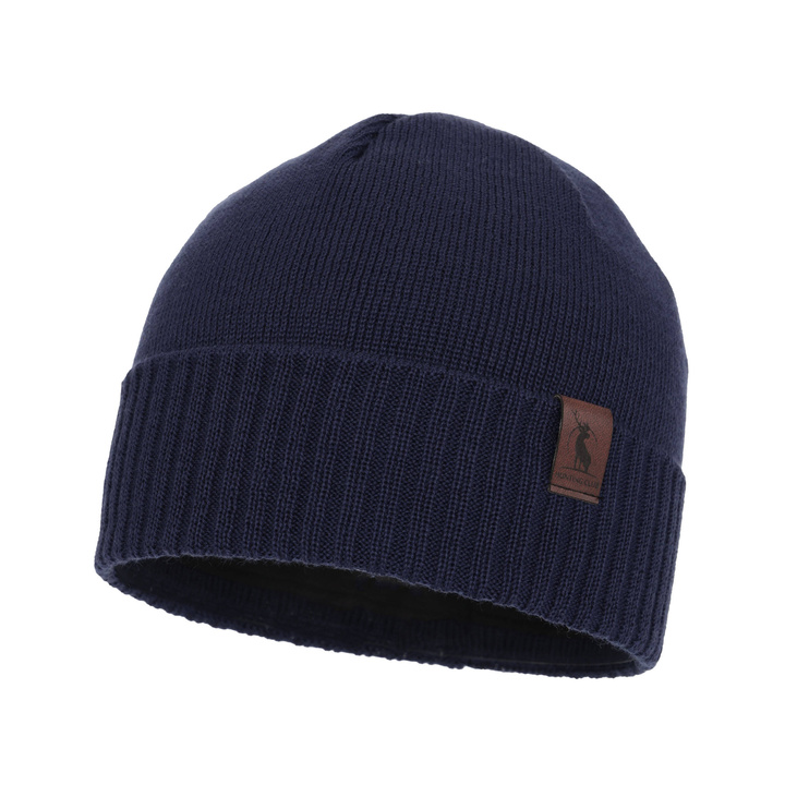 Wintermütze Herren aus Merinowolle in Navy Blau Hogan
