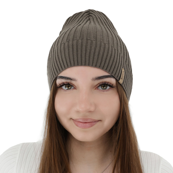 Damen Herbst und Frühlingsmütze, mit Baumwolle, khaki, Mirona
