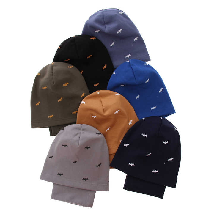 Herbst und Frühlingsset Jungen: Mütze und Schlauchschal Blau Gacek