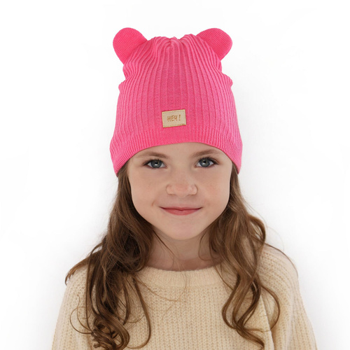 Herbst und Frühlingsmütze für Mädchen, mit Baumwolle, Grau Clarisa