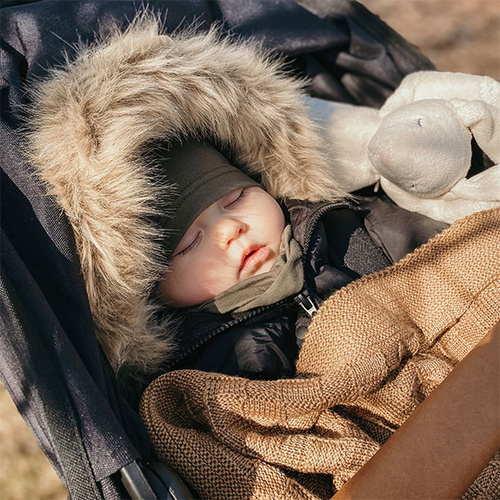 Herbst und Frühlingsset Jungen: Mütze und Schlauchschal khaki Hazel