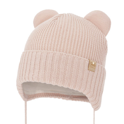 Wintermütze für Mädchen mit Merinowolle Rosa Shira