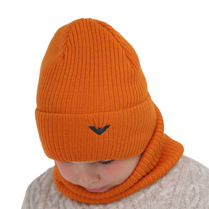 Winterset für Jungen: Mütze und Schlauchschal in Camel Romeo