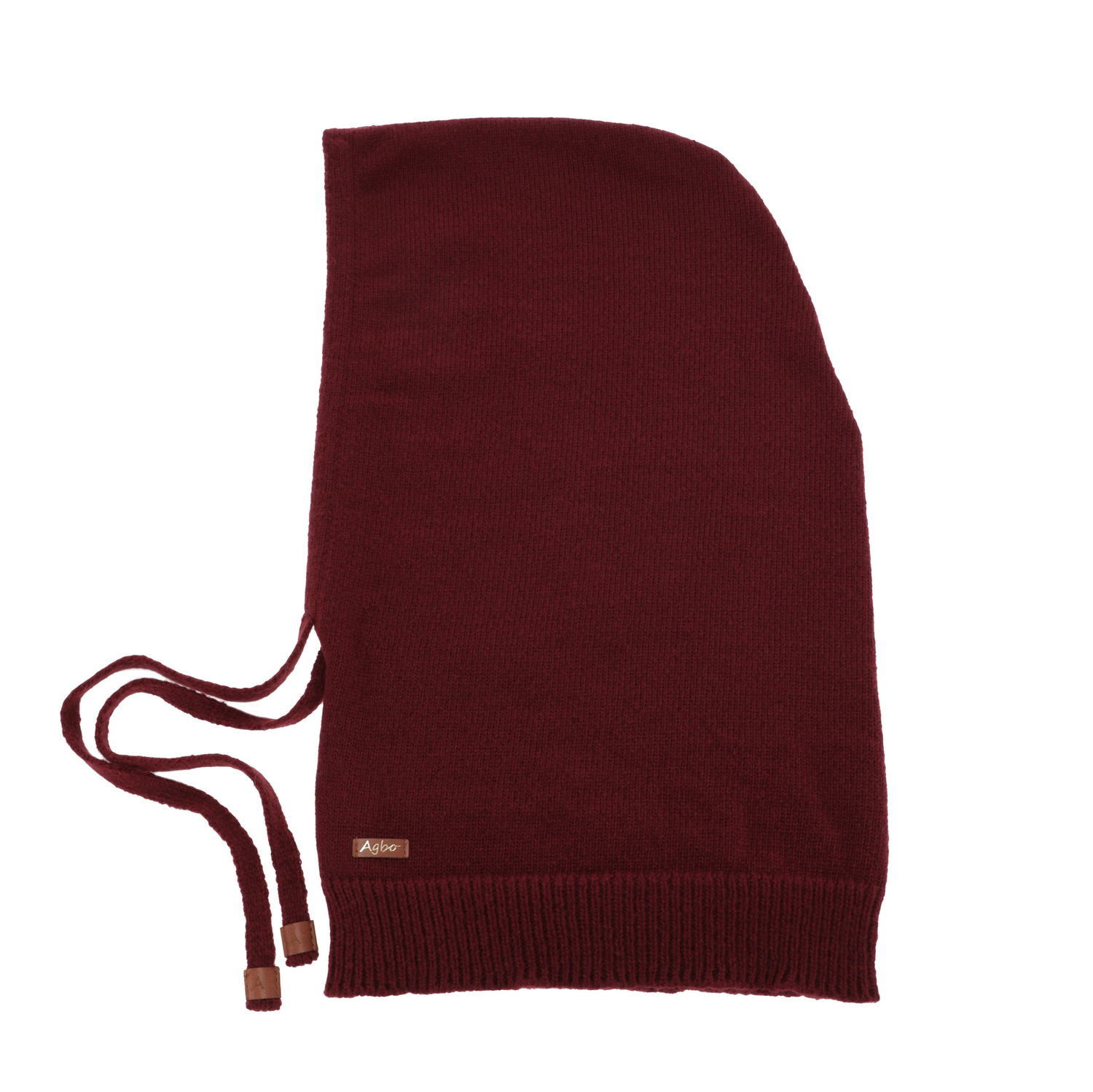 Balaclava für Damen, bordeaux, mit Merinowolle, Elizabeth