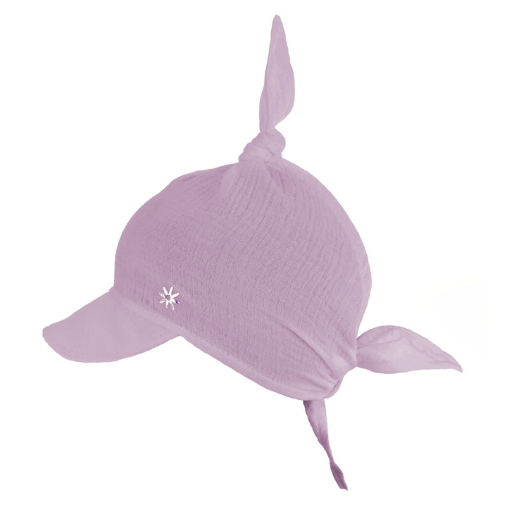 Sommer Musselin-Sonnenkappe für Mädchen Violett Sunny