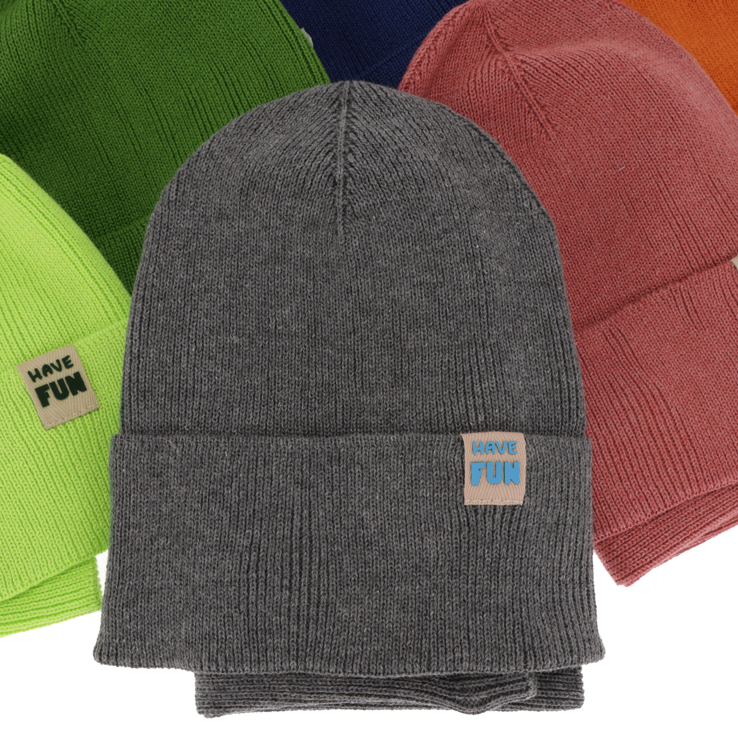 Herbst und Frühlingsset Jungen: Mütze und Schlauchschal, mit Baumwolle, Blau Ottavio