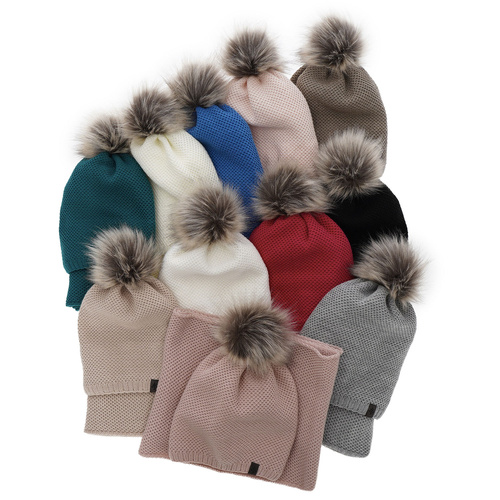 Winterset Damen: Mütze und Schlauchschal Weiß Kaliana