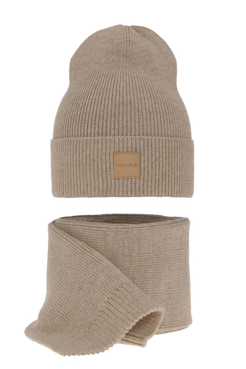 Damen-Set Frühling - Winter: Mütze und Schal Beige Nathalie