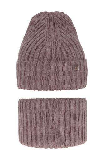 Winterset Mädchen: Mütze und Schlauchschal Rosa Valentine