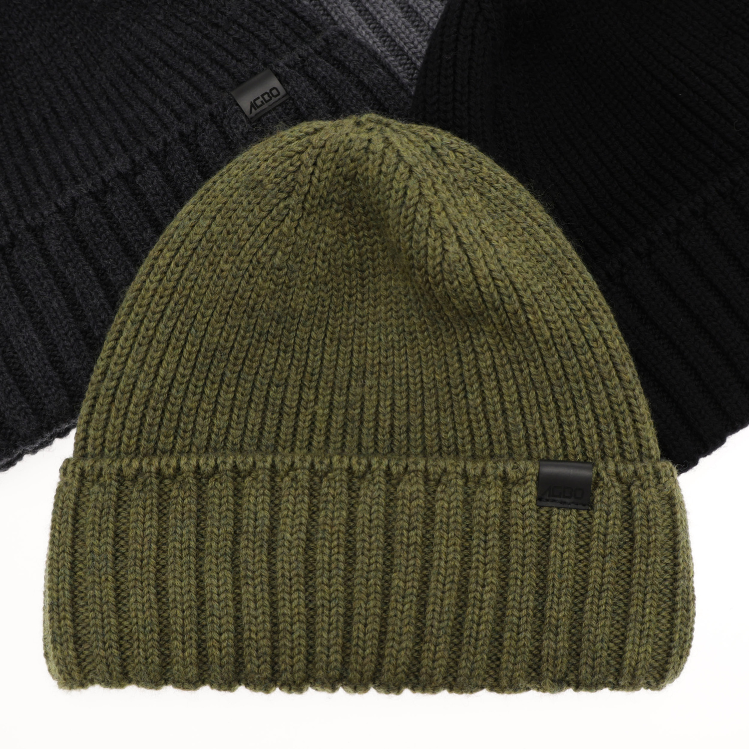 Wintermütze Herren Grau 100% extrafeine Merinowolle nahtlos Bruner			