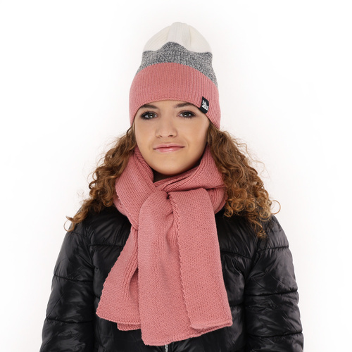 Winterset Mädchen: Mütze und Schal Rosa Kourtney