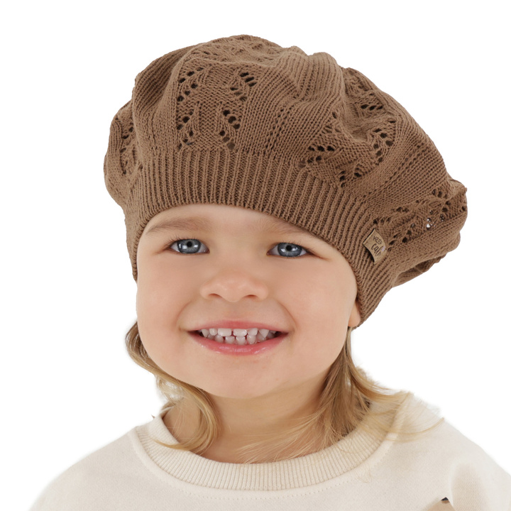 Beret für Mädchen, Herbst/Frühling, braun, Kevira