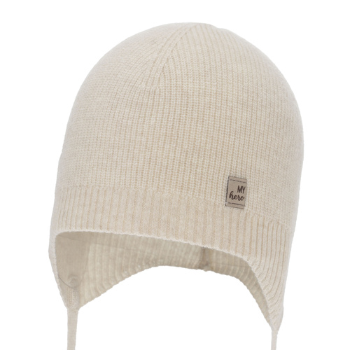 Herbst und Frühlingsmütze für Jungen, hellbeige, mit Merinowolle und Kaschmir, zum Binden, Tono