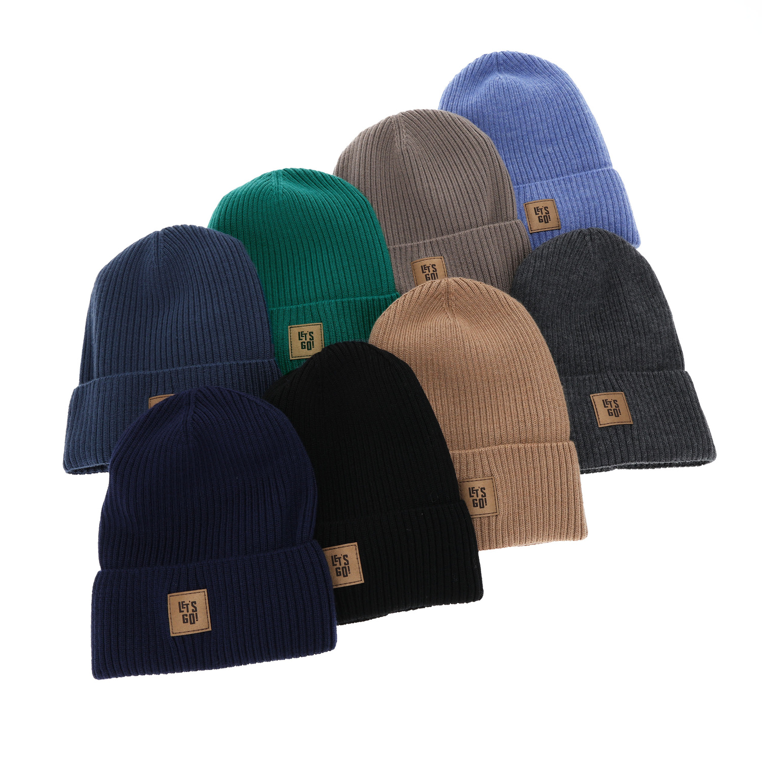 Herbst und Frühlingsset Jungen: Mütze und Schlauchschal 100% Merinowolle Braun Vanto