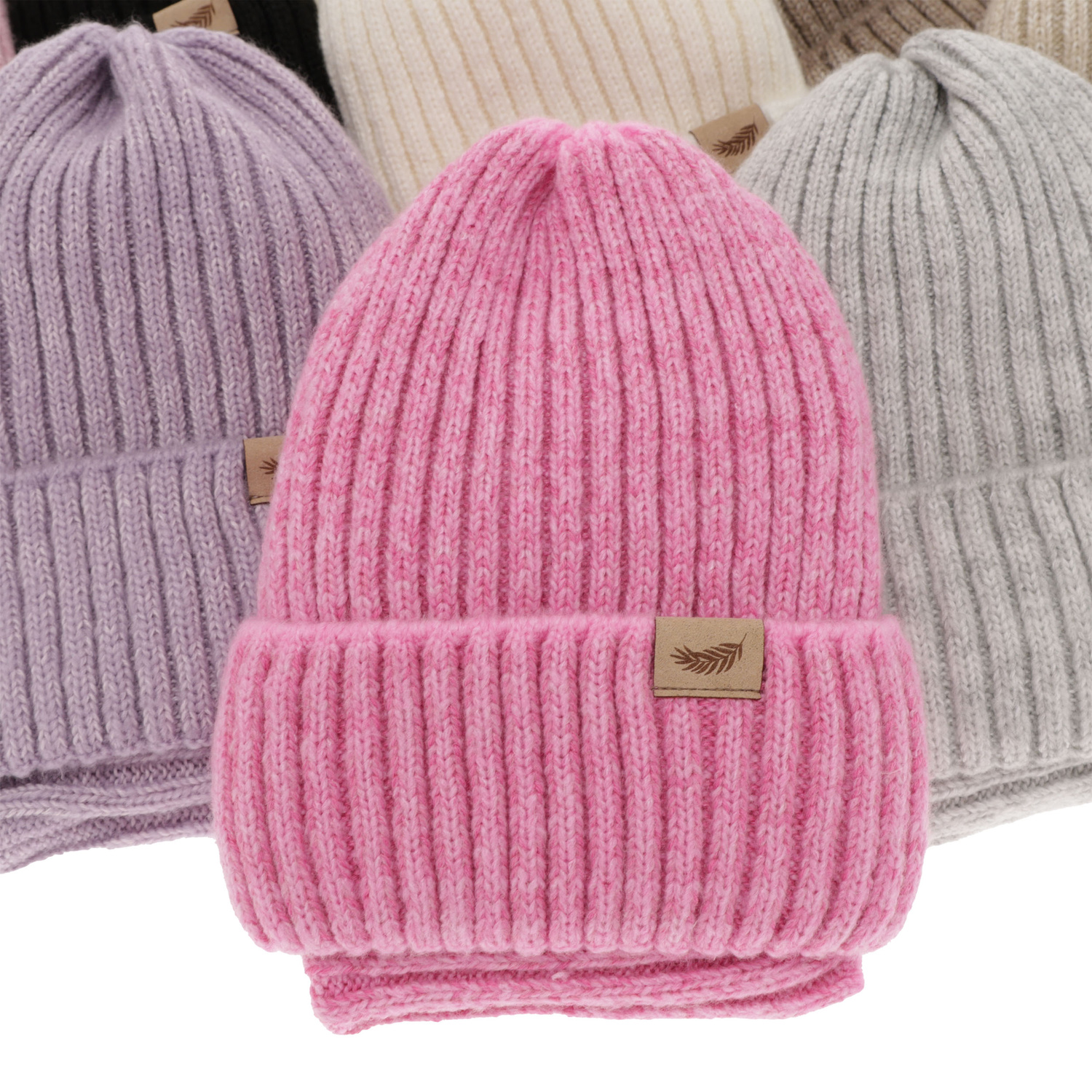 Winterset für Mädchen: Mütze und Schlauchschal mit Merinowolle in Schwarz Karmina