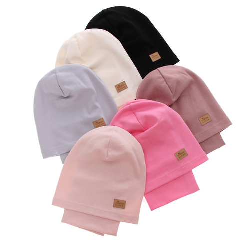 Herbst und Frühlingsset Mädchen: Mütze und Schlauchschal Cremefarben Selfie