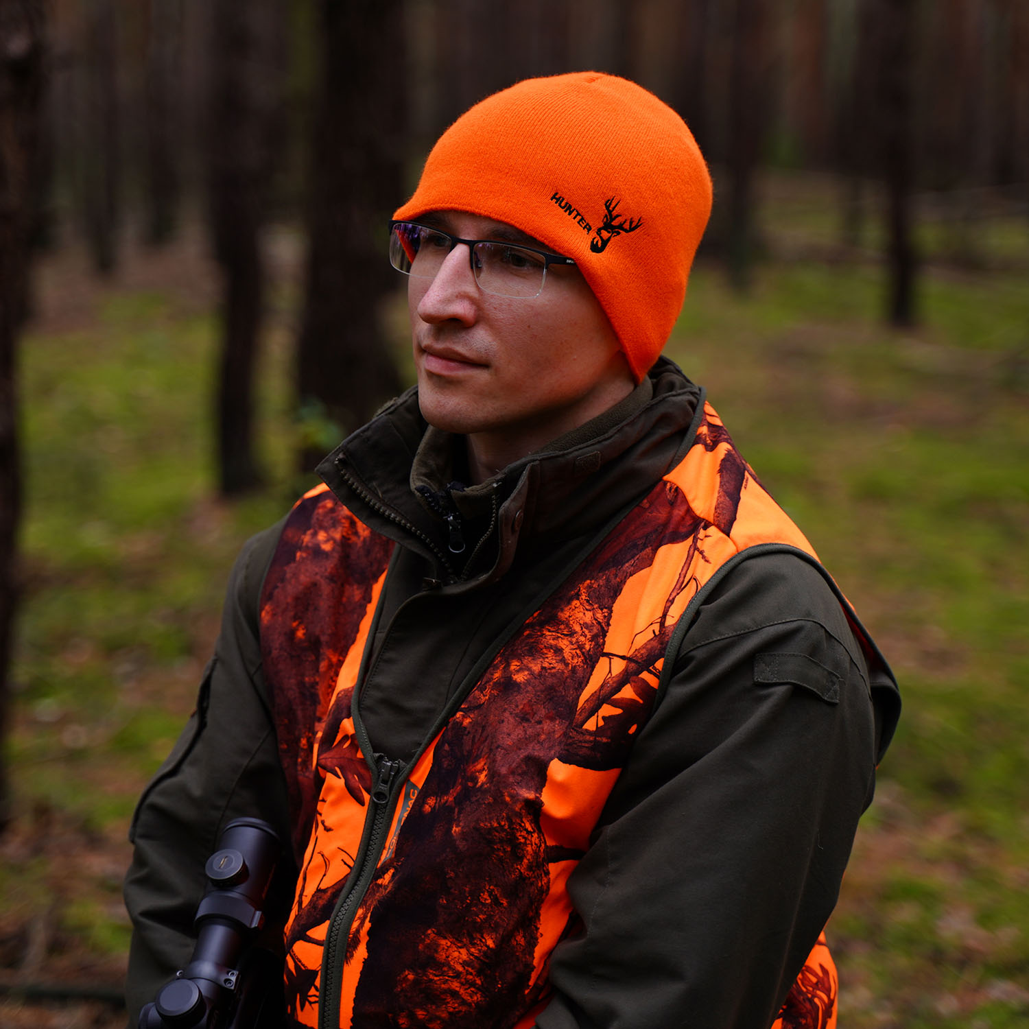 Wintermütze Herren Orange Hunter