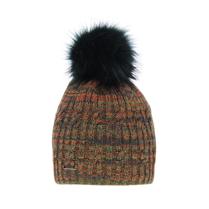 Wintermütze für Mädchen mit Bommel Grün Goplana