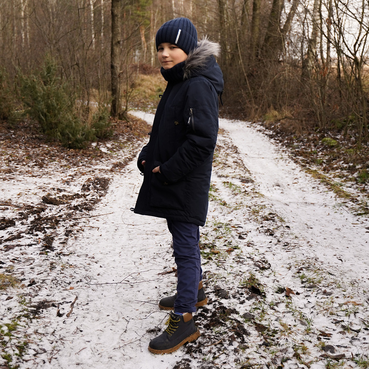Winterset Jungen: Mütze und Schlauchschal Grün Livido