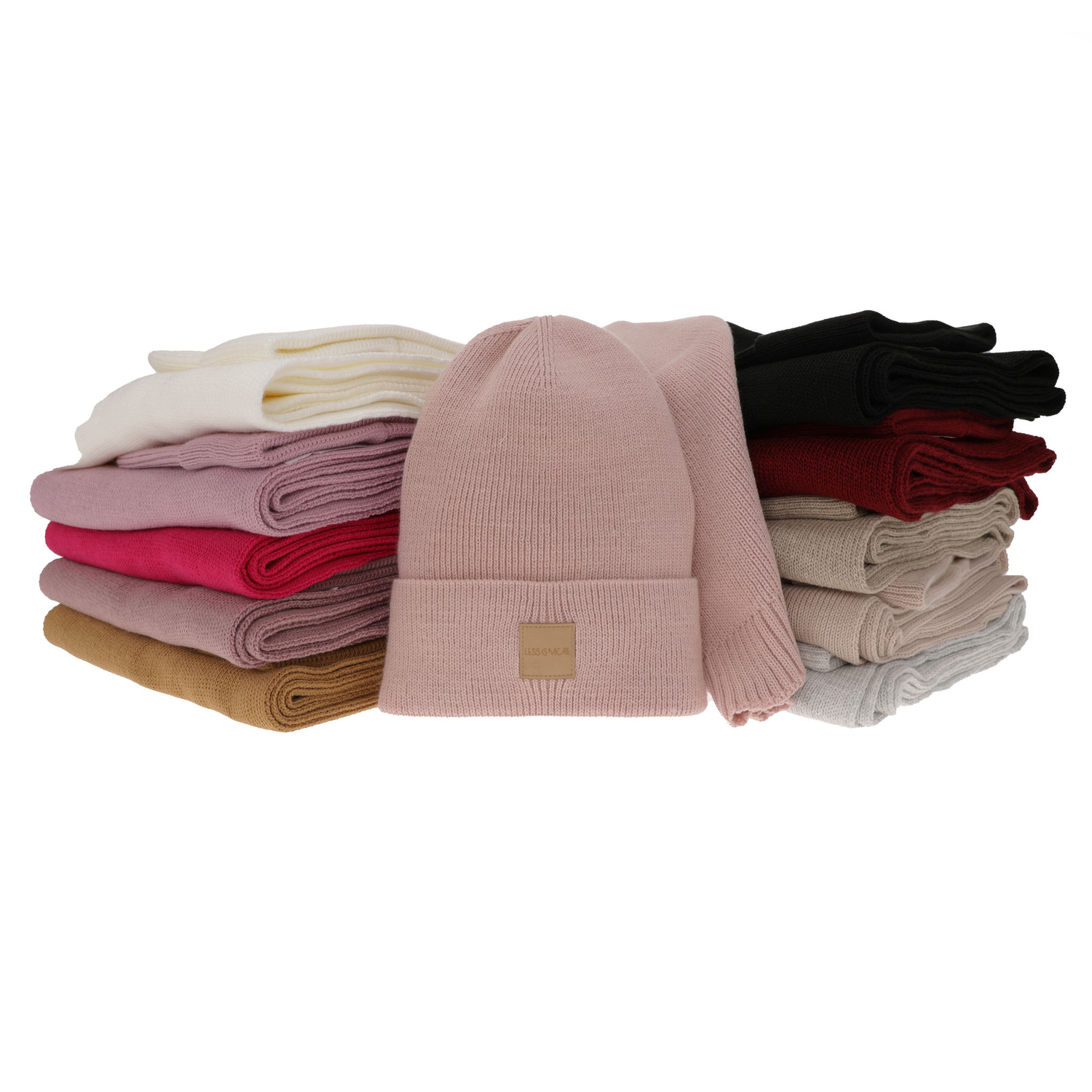 Damen-Set Frühling - Winter: Mütze und Schal Rosa Nathalie