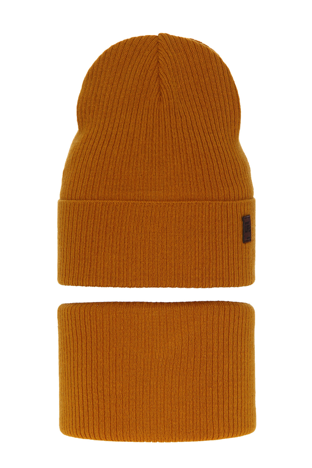 Herbst und Frühlingsset Jungen: Mütze und Schlauchschal, mit Baumwolle, Honig Dragon