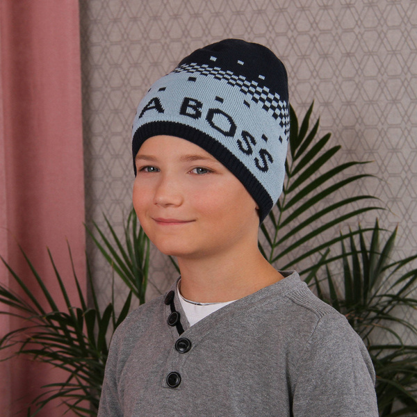 Herbst und Wintermütze für Jungen Navy Blau Martin