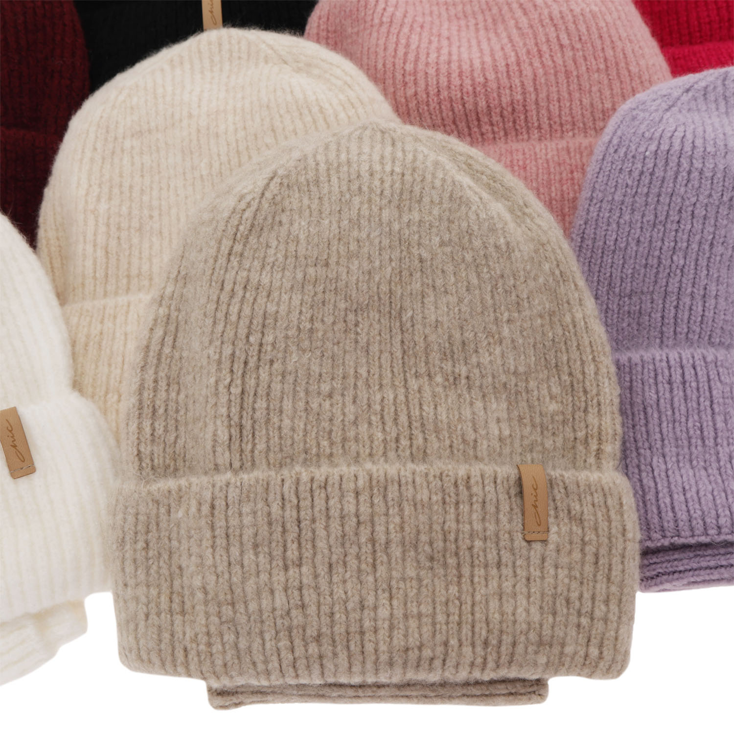 Winterset für Mädchen: Mütze und Schlauchschal in Beige Edila