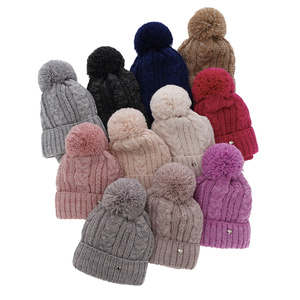 Winterset Mädchen: Mütze und Schlauchschal mit Bommel Rosa Maroko