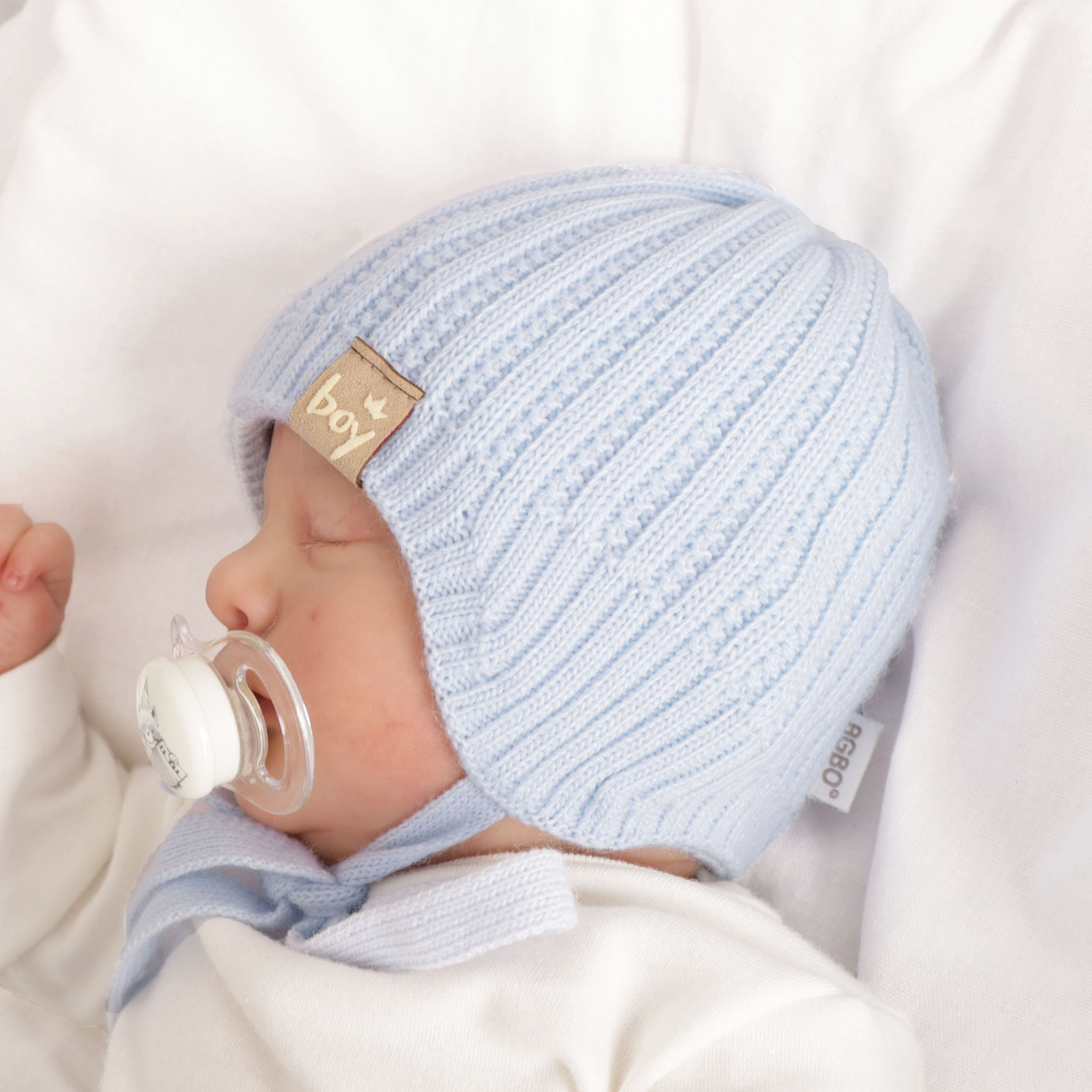 Herbst und Frühlingsmütze für Jungen Weiß Chico