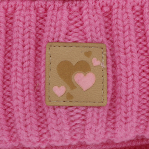 Mädchen Mütze und Schal, Winter Set, rosa, 100% Merinowolle, gefüttert mit Wollfleece, Ronia