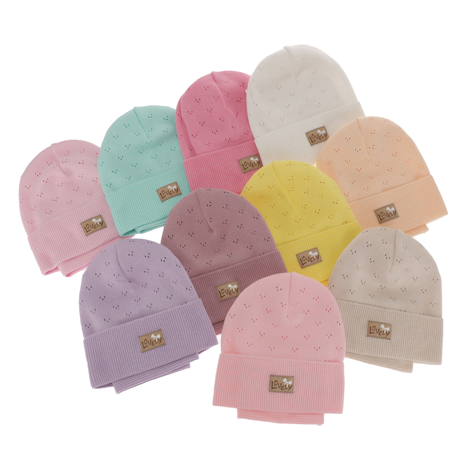 Herbst und Frühlingsset Mädchen: Mütze und Schlauchschal, mit Baumwolle, Rosa Alisa