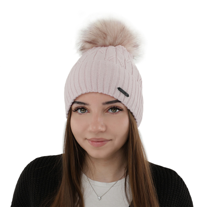 Wintermütze Damen aus Merinowolle in Cremefarben Talaria