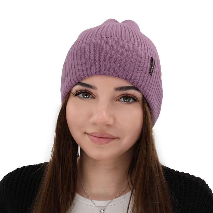 Wintermütze Damen 100% extrafeine Merinowolle Rosa Megan