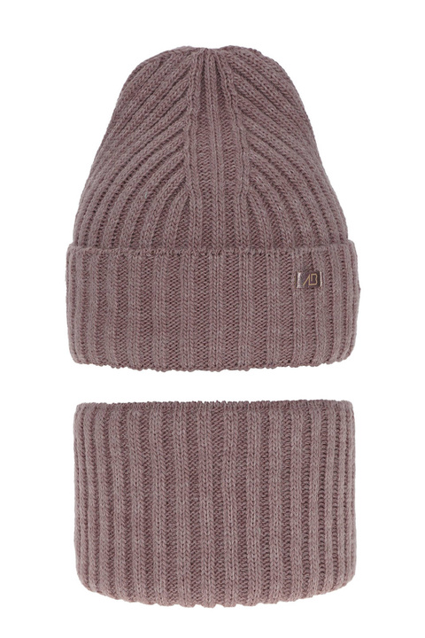 Winterset Mädchen: Mütze und Schlauchschal Rosa Valentine