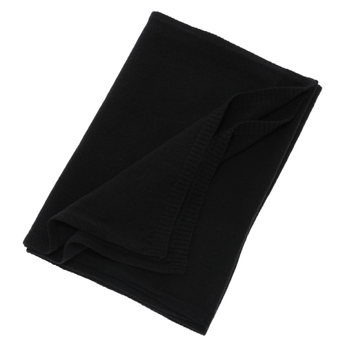 Winterschal Damen, schwarz, mit Merinowolle und Kaschmir, Irenia