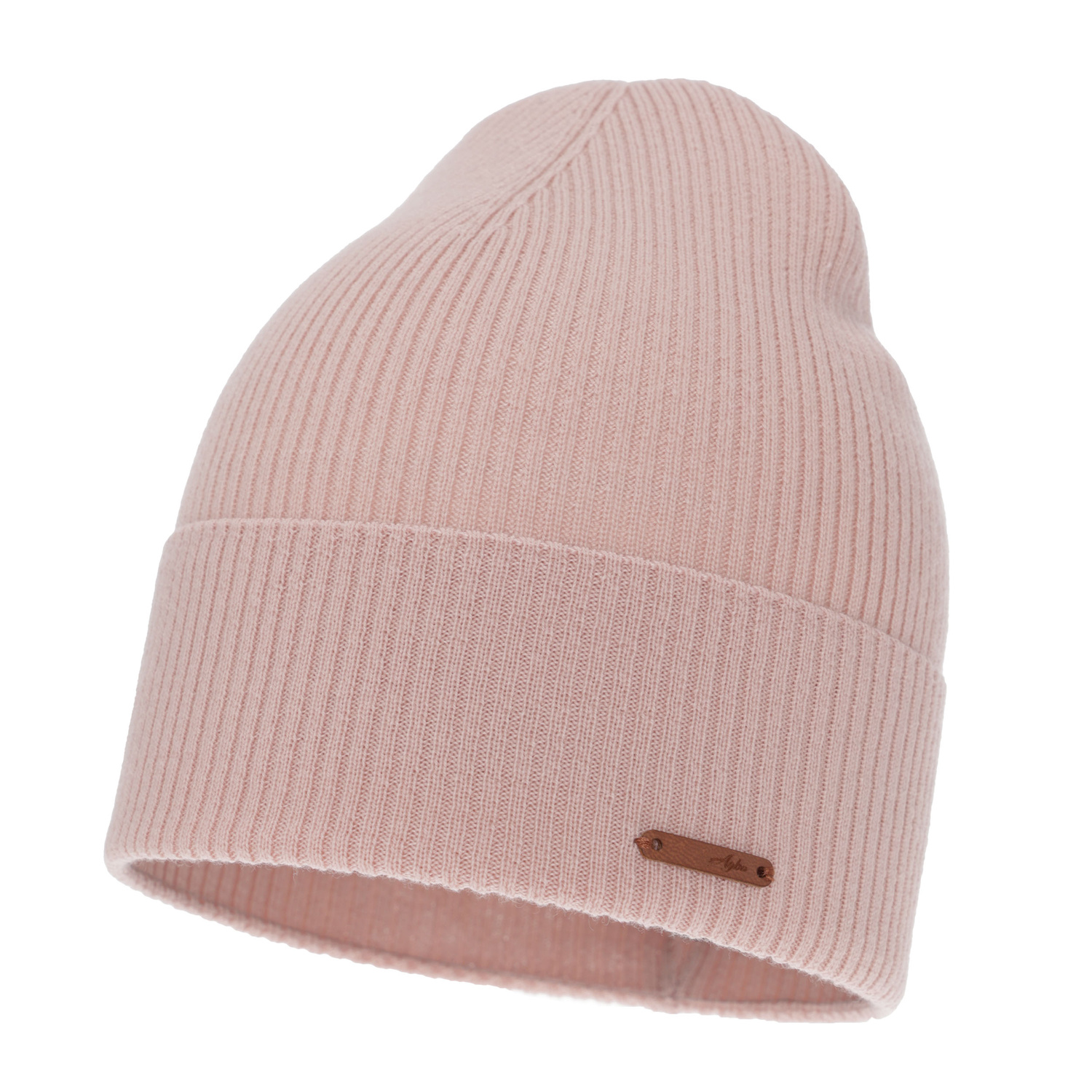 Herbst und Frühlingsmütze Damen, rosa, 100% Merinowolle, Flerra