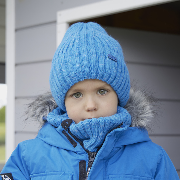 Winterset Jungen: Mütze und Schlauchschal Schwarz Zeno