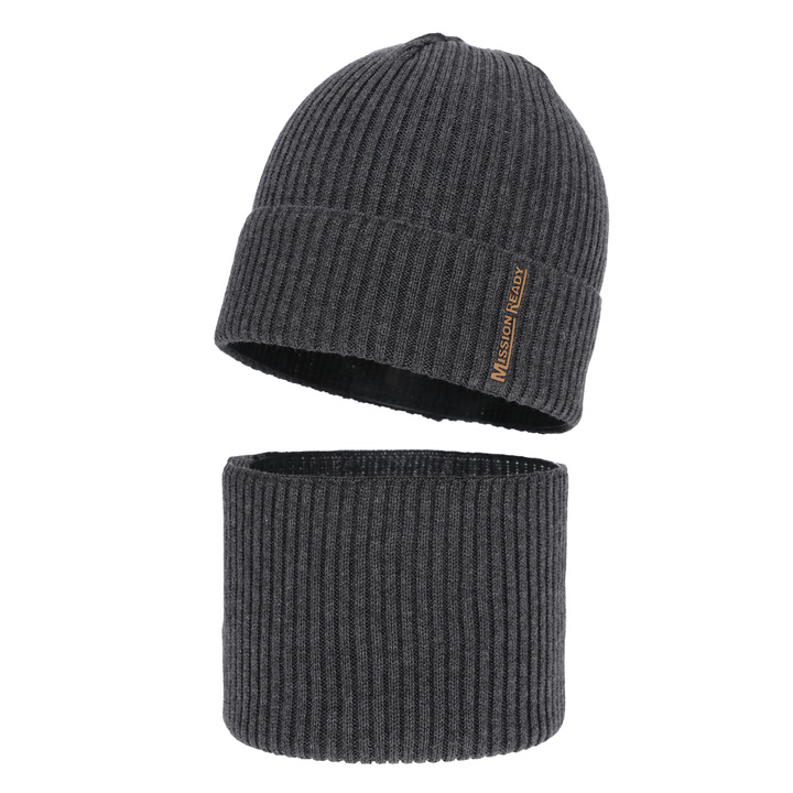 Jungen Mütze und Schal Herbst, Frühling Set,, mit Baumwolle, grau, Norwin