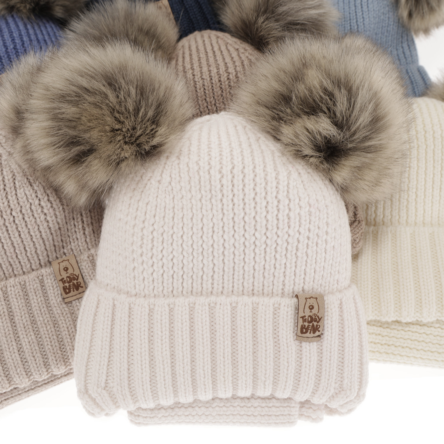 Winterset für Jungen: Mütze und Schlauchschal aus 100% extrafeiner Merinowolle in Navy Blau Konor