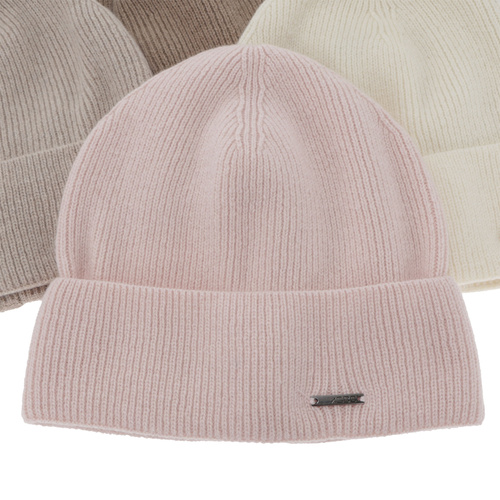 Herbst und Wintermütze Damen, beige, mit Merinowolle und Kaschmir, Sindra