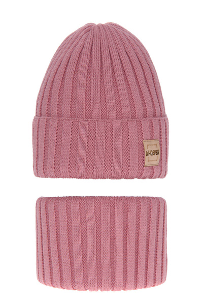 Winterset Mädchen: Mütze und Schlauchschal Rosa Sula