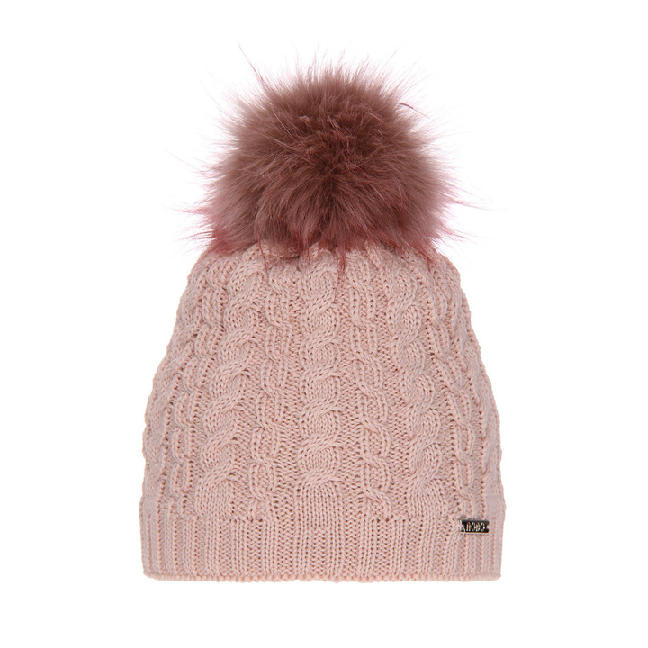 Wintermütze Damen aus Merinowolle in Rosa Satina
