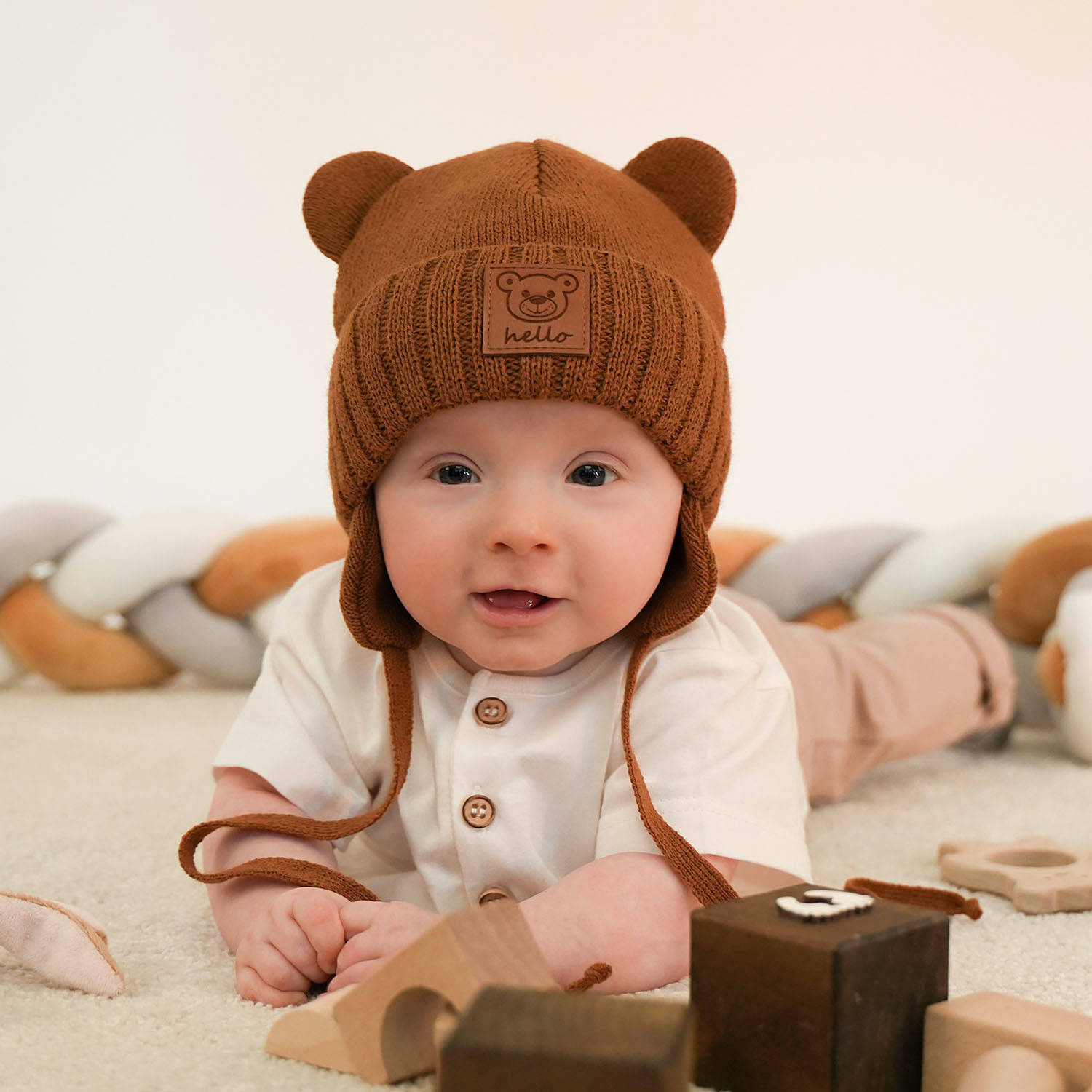 Winterset Jungen: Mütze und Schal Schwarz Petit