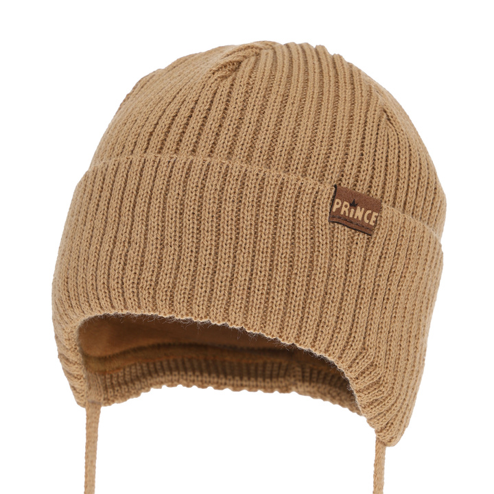 Wintermütze Jungen, mit Merinowolle, camel, Puser