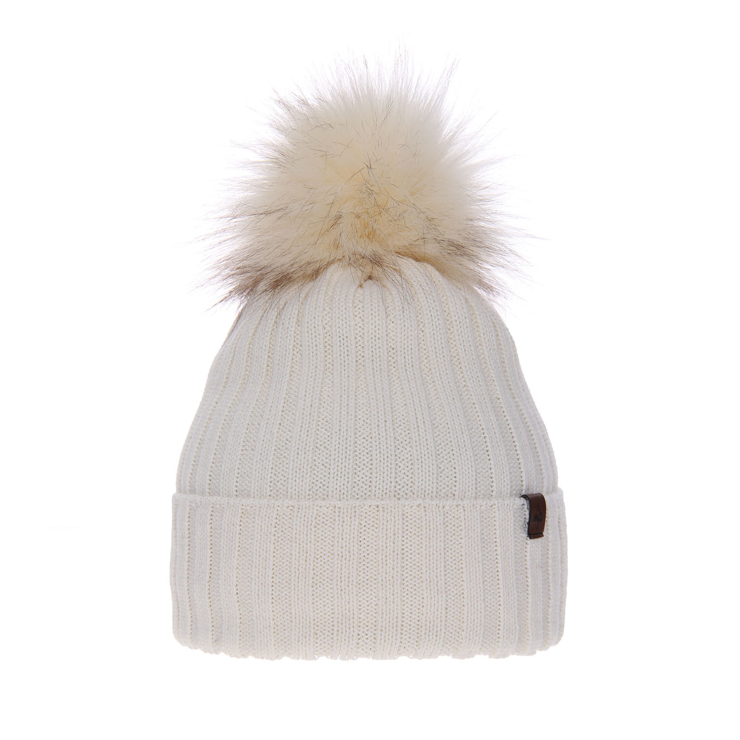 Wintermütze Damen aus Merinowolle in Cremefarbe Texa