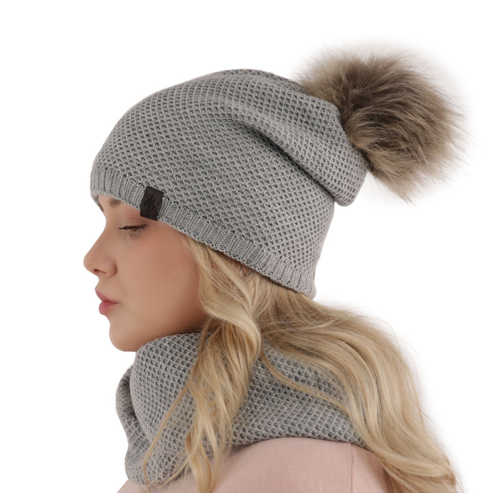 Winterset Damen: Mütze und Schlauchschal Rosa Kaliana