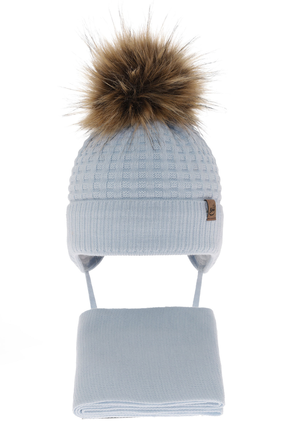 Winterset für Jungen: Mütze und Schal in Light blau Salem