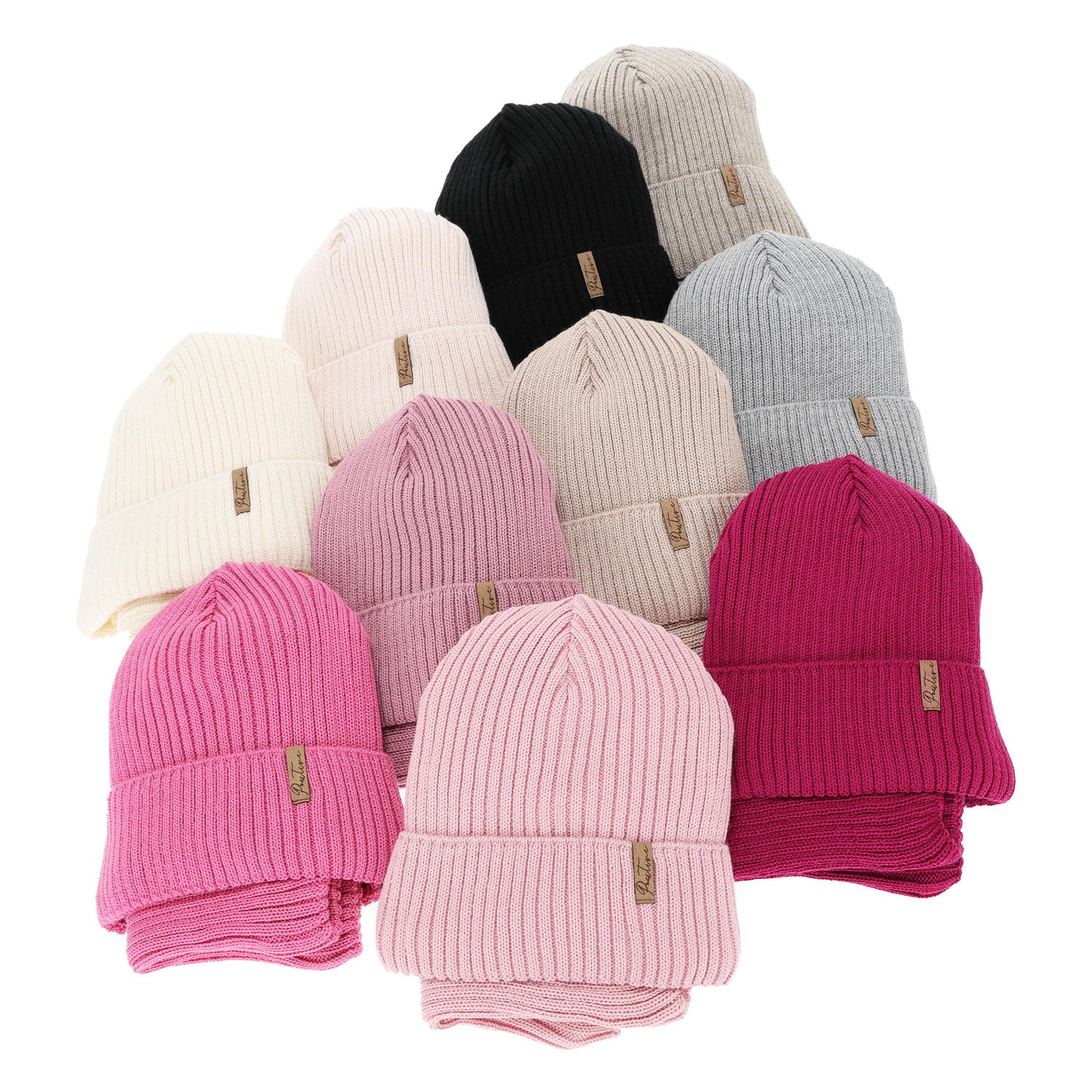 Winterset Mädchen: Mütze und Schlauchschal mit Polarfleece, beige, mit Merinowolle, Odette