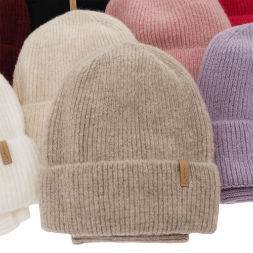 Winterset für Mädchen: Mütze und Schlauchschal in Beige Edila