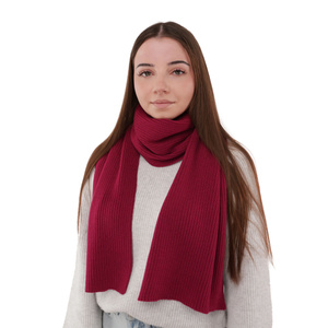 Schlauchschal Damen 100% extrafeine Merinowolle Burgunder Jessica